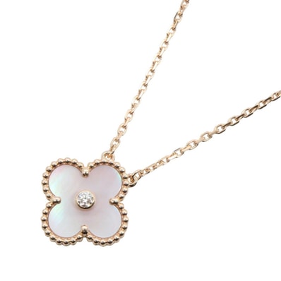 ヴァンクリーフ&アーペル Van Cleef & Arpels ヴィンテージアルハンブラ マザーオブパール 1P ネックレス ネックレス ジュエリー K18PG(ピンクゴールド) ダイヤモンド マザーオブパール レディース ゴールド系