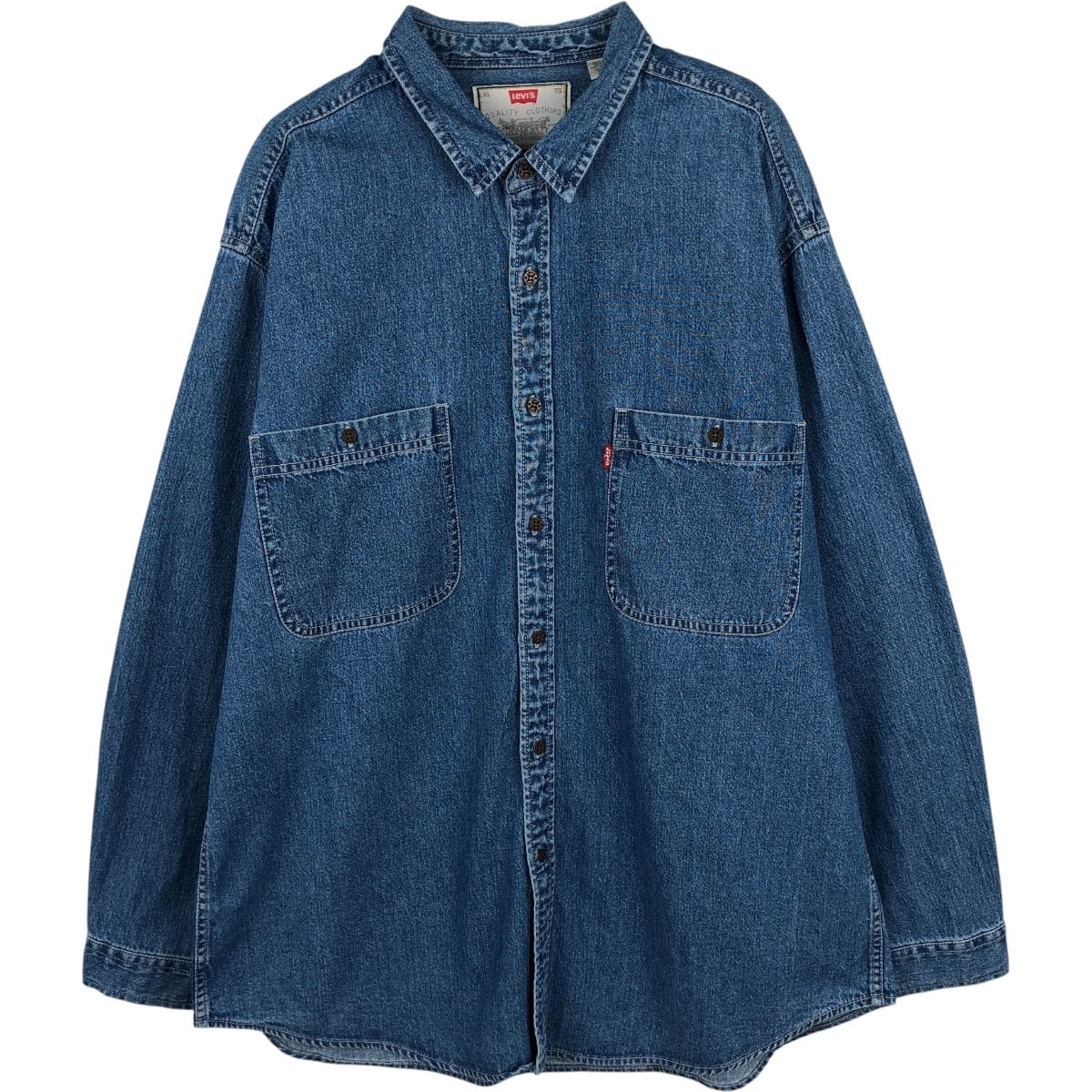 古着 90年代 リーバイス Levi's 長袖 デニムシャツ インドネシア製 メンズXL相当 ヴィンテージ/eaa672374