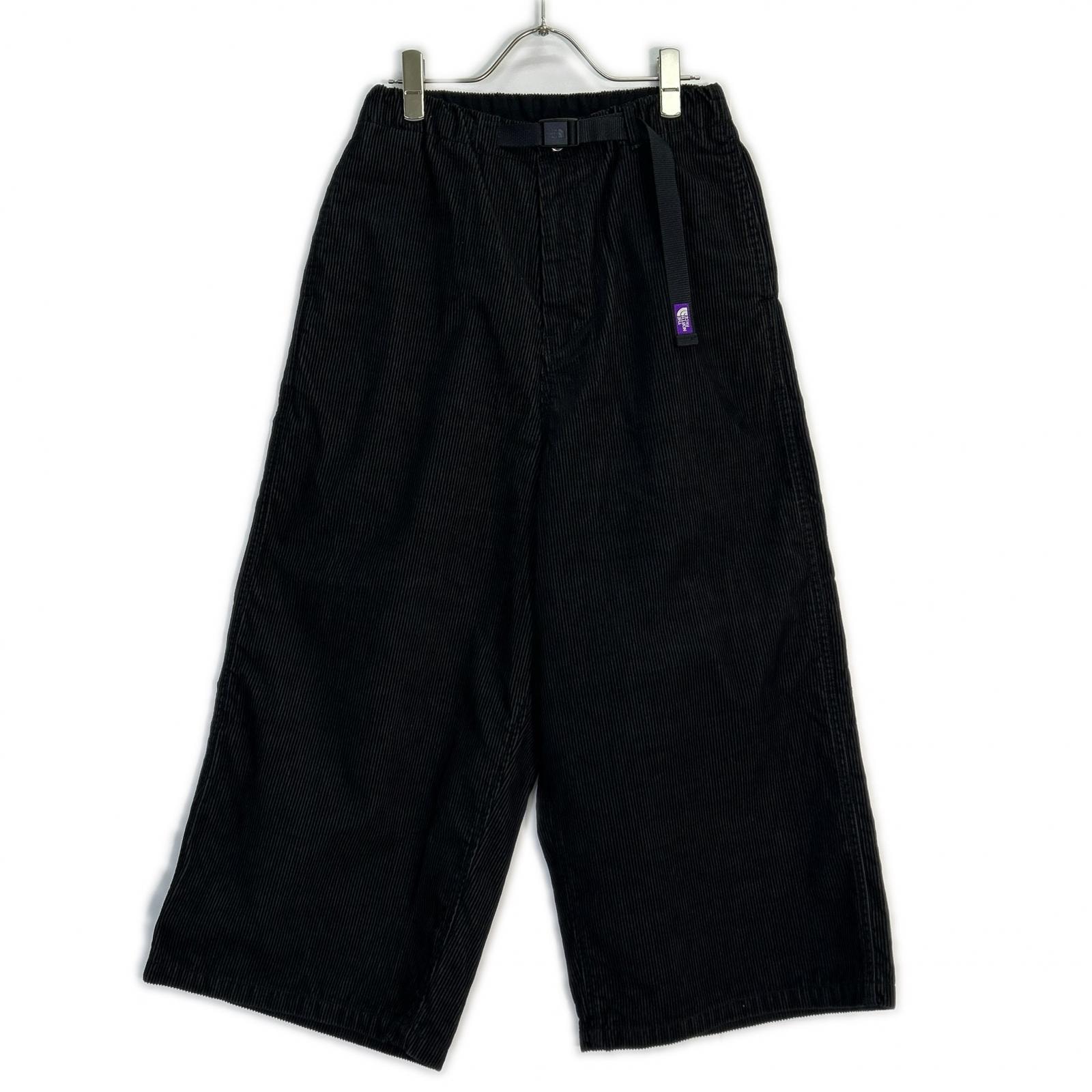ザ ノースフェイス パープルレーベル ブラック コーデュロイパンツ ワイド S