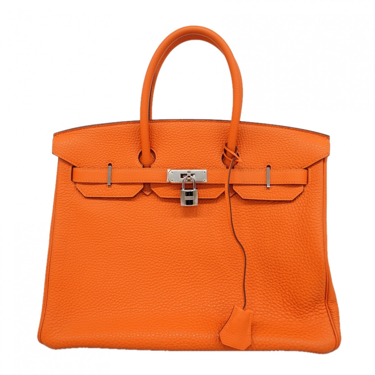 ★最終価格★SALE【6fc4443】エルメス ハンドバッグ バーキン35 フィヨルド オレンジ シルバー金具 □O刻印【中古】レディース