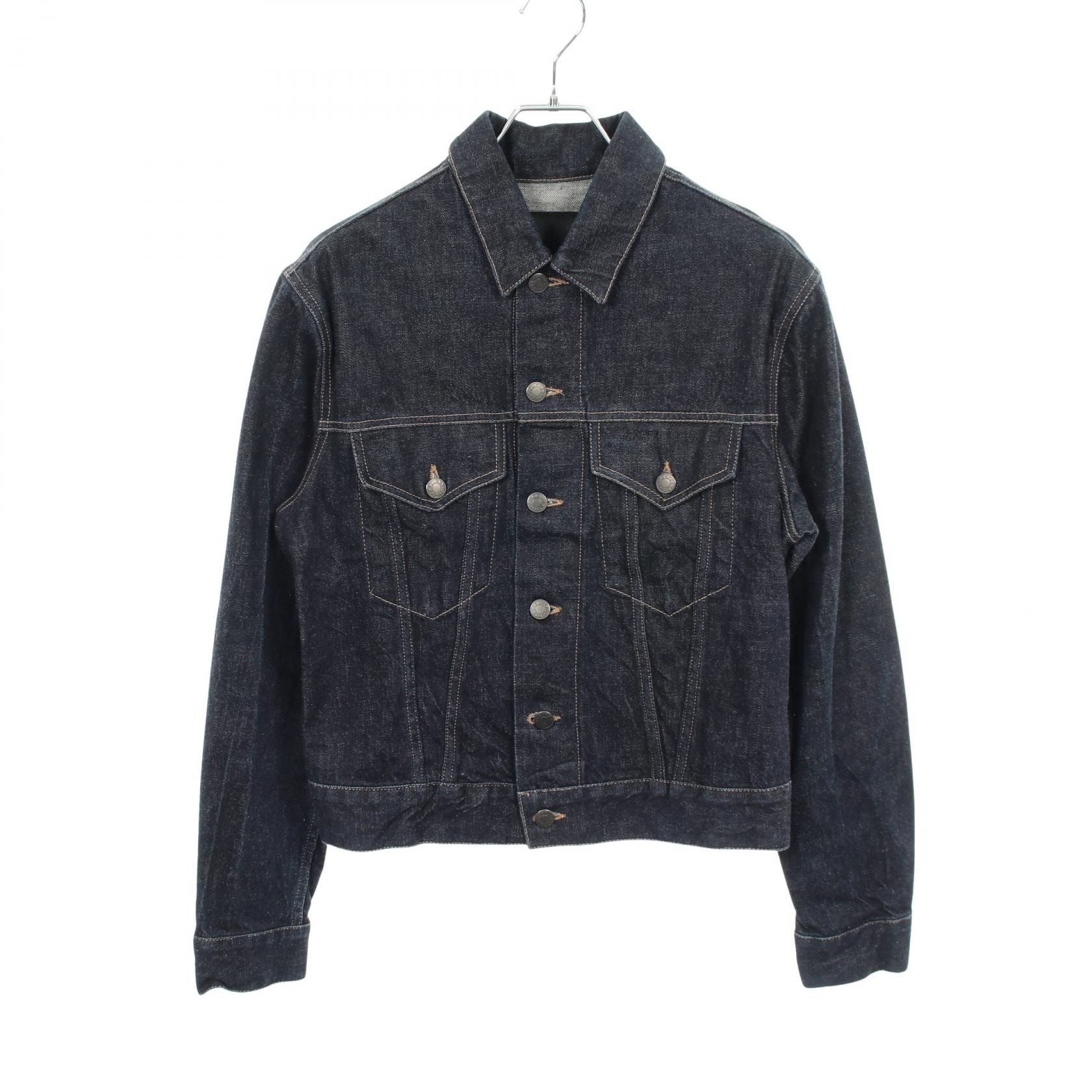 グッチ GUCCI デニムジャケット 衣料品 アウター コットン メンズ ネイビー系 314-0449-2193 【中古】