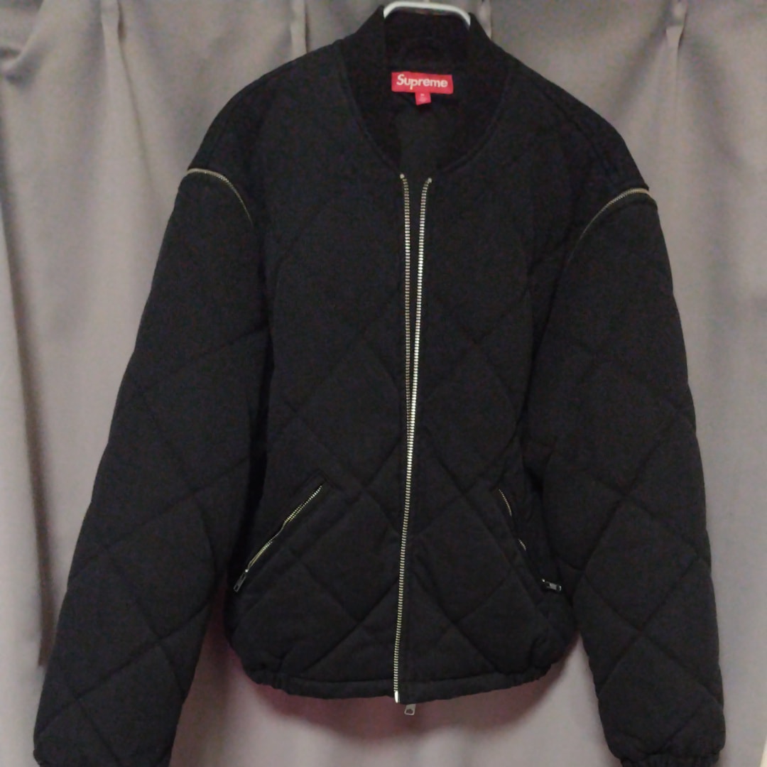 Supreme Zip-Off Sleeve Quilted Bomber Jacket 