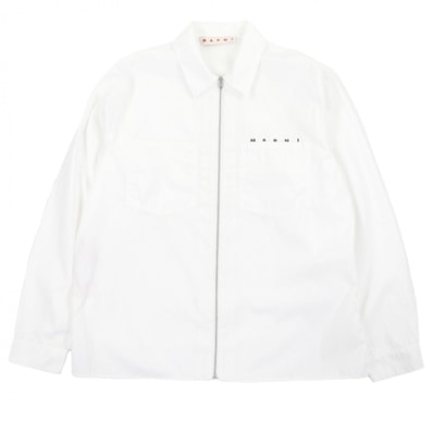 極美品 マルニ 長袖シャツ ホワイト メンズ 46 CUMU0297P0