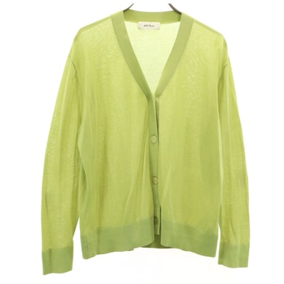 Mila Owen ミラオーウェン 長袖 Vネック ニットカーディガン 黄緑系