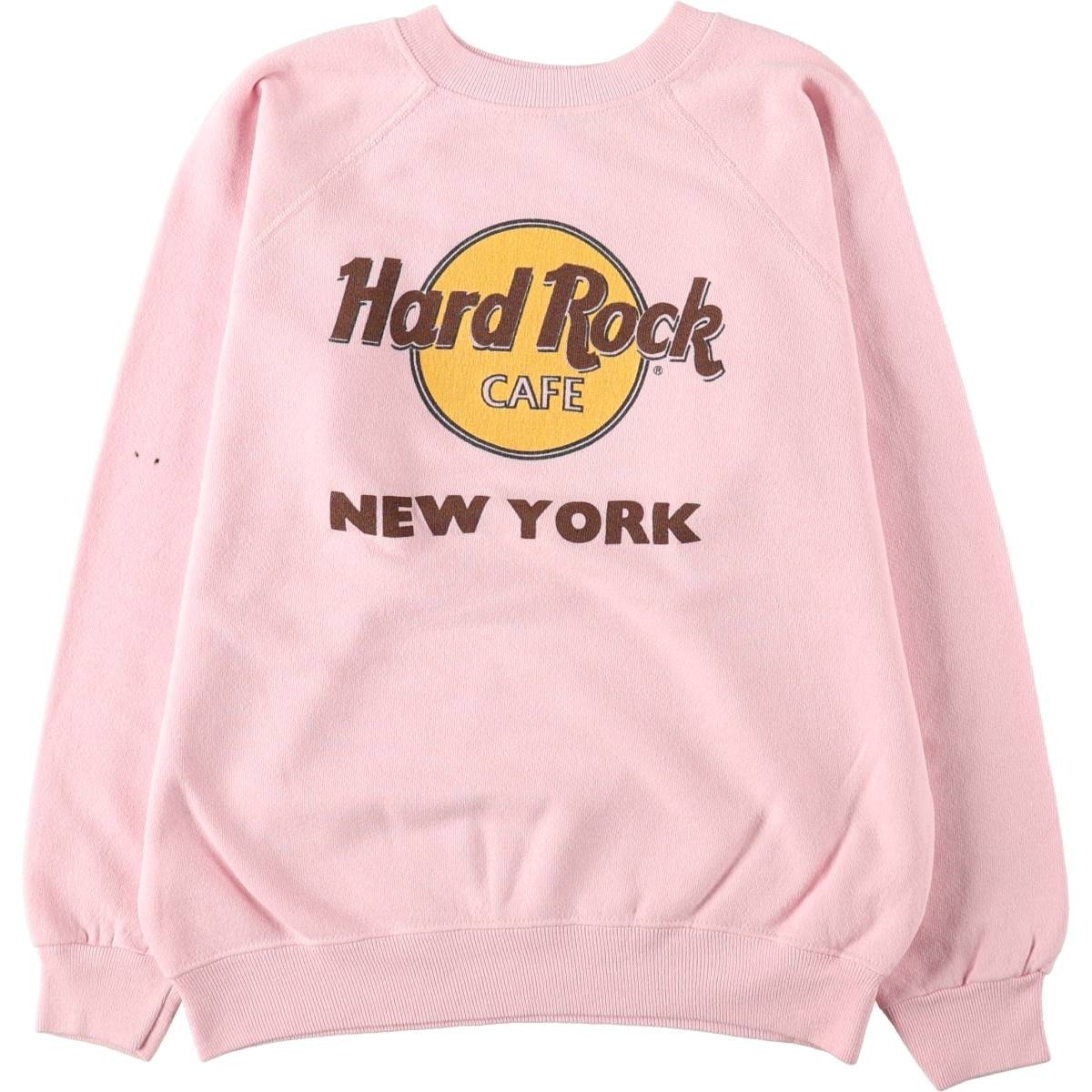古着 80年代 ヘインズ Hanes 青タグ HARD ROCK CAFE ハードロックカフェ アドバタイジング スウェットシャツ トレーナー USA製 レディースM相当 ヴィンテージ/eaa675003