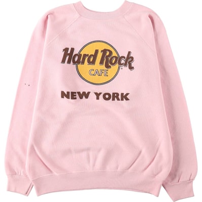 古着 80年代 ヘインズ Hanes 青タグ HARD ROCK CAFE ハードロックカフェ アドバタイジング スウェットシャツ トレーナー USA製 レディースM相当 ヴィンテージ/eaa675003