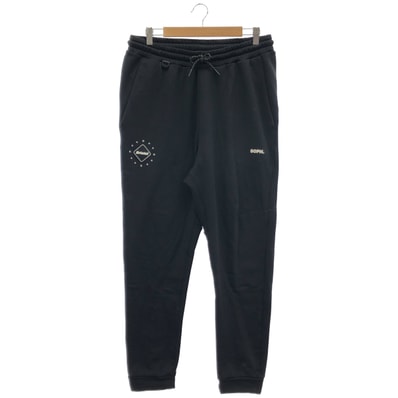 エフシーリアルブリストル FCRB-222057 22AW ブラック POLARTEC FLEECE POWER STRETCH TRAINING RIBBED PANTS 裏起毛スウェットパンツ XL