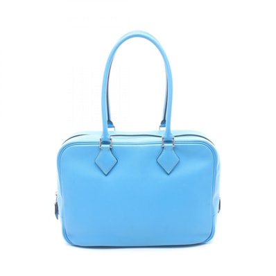 エルメス HERMES プリュム28 ヴェルソ ブルーノール ルージュクー ハンドバッグ バッグ ヴォースイフト ヴォースイフト D刻印(2019年製造) レディース ブルー系 087095CK 【中古】