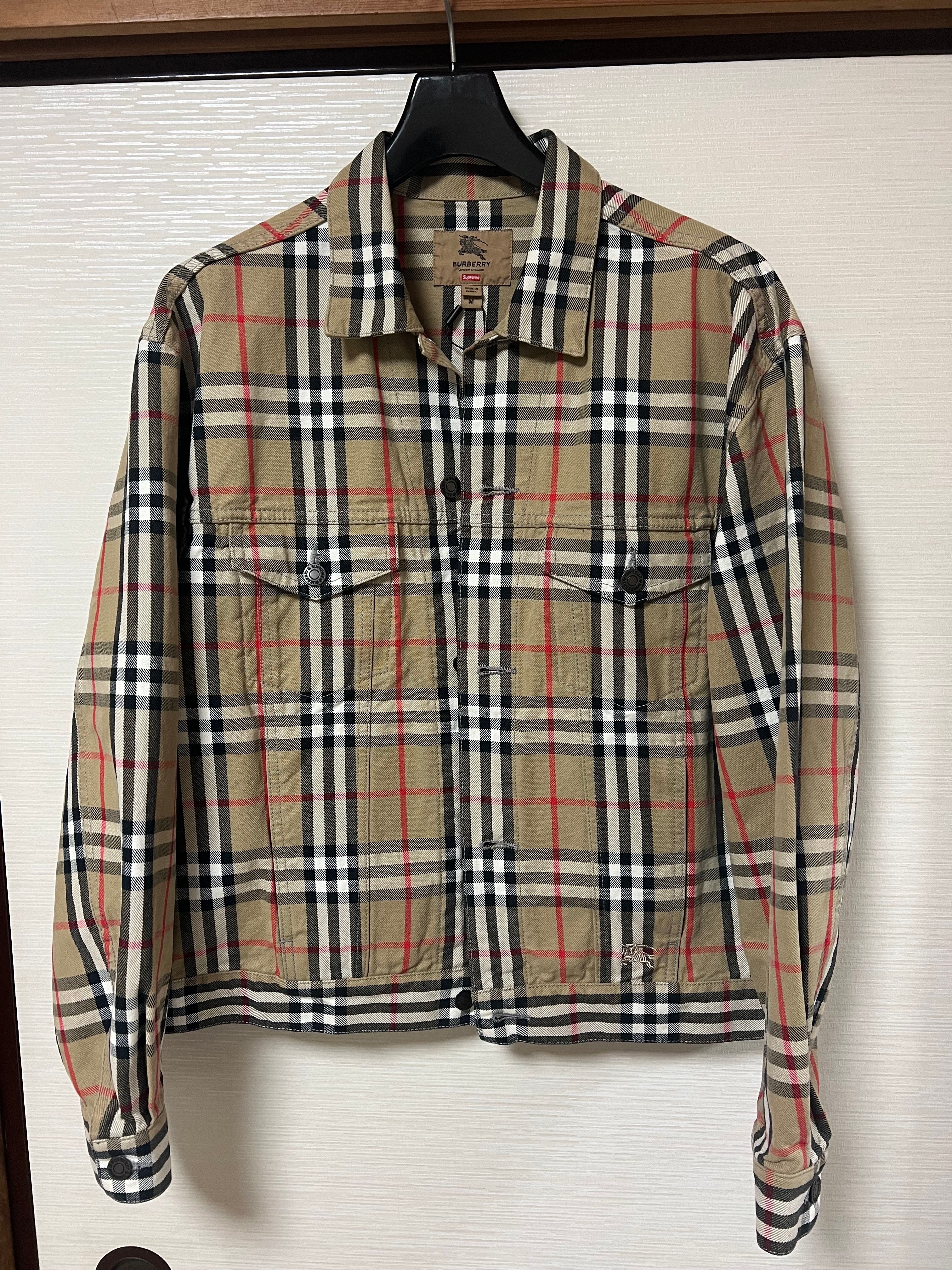 Supreme / Burberry Denim Trucker Jacket "Beige"