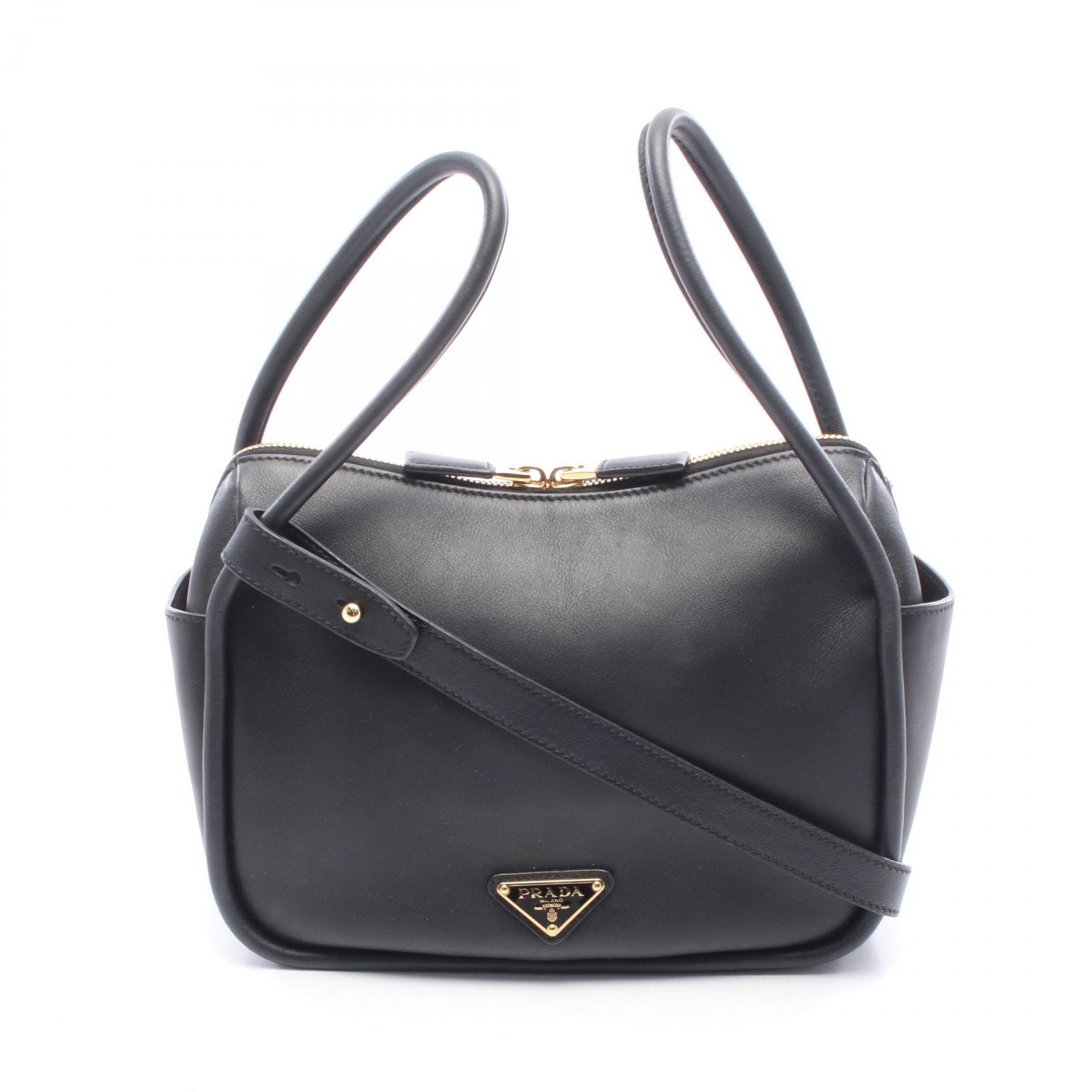 プラダ PRADA ダーリン ショルダーバッグ バッグ レザー レディース ブラック系 1BA4512CYSF0002 【中古】