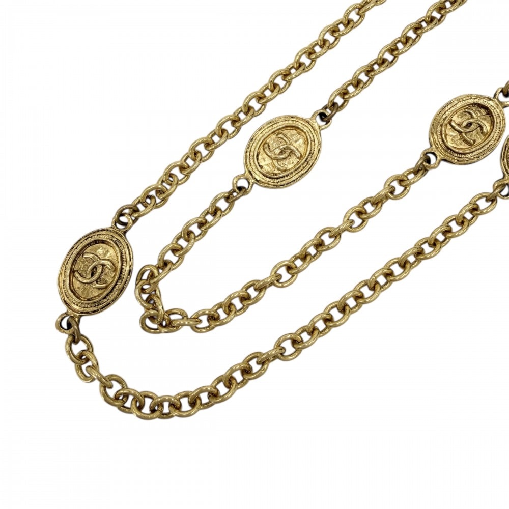 CHANEL シャネル ネックレス ココマーク ロングネックレス アクセサリー GP    ゴールド レディース 約58.1g【中古品】