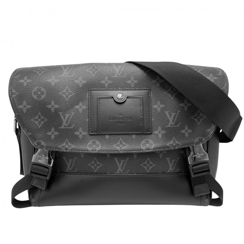 LOUIS VUITTON ルイヴィトン ショルダーバッグ モノグラムエクリプス メッセンジャー・ヴォワヤージュPM メッセンジャーバッグ 肩掛け 斜め掛け M40511    ブラック 黒 シルバー金具 メンズ【中古品】