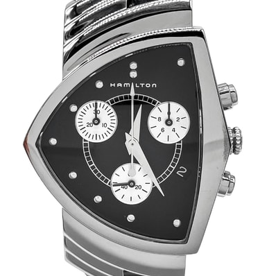 HAMILTON ハミルトン ベンチュラ クロノグラフ 腕時計
H244121 クオーツ ユニセックス
【中古】