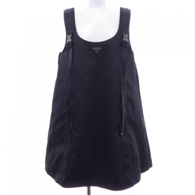 プラダ PRADA トライアングルロゴ ギャバジン ノースリーブドレス 230637 S202 1YFL ワンピース