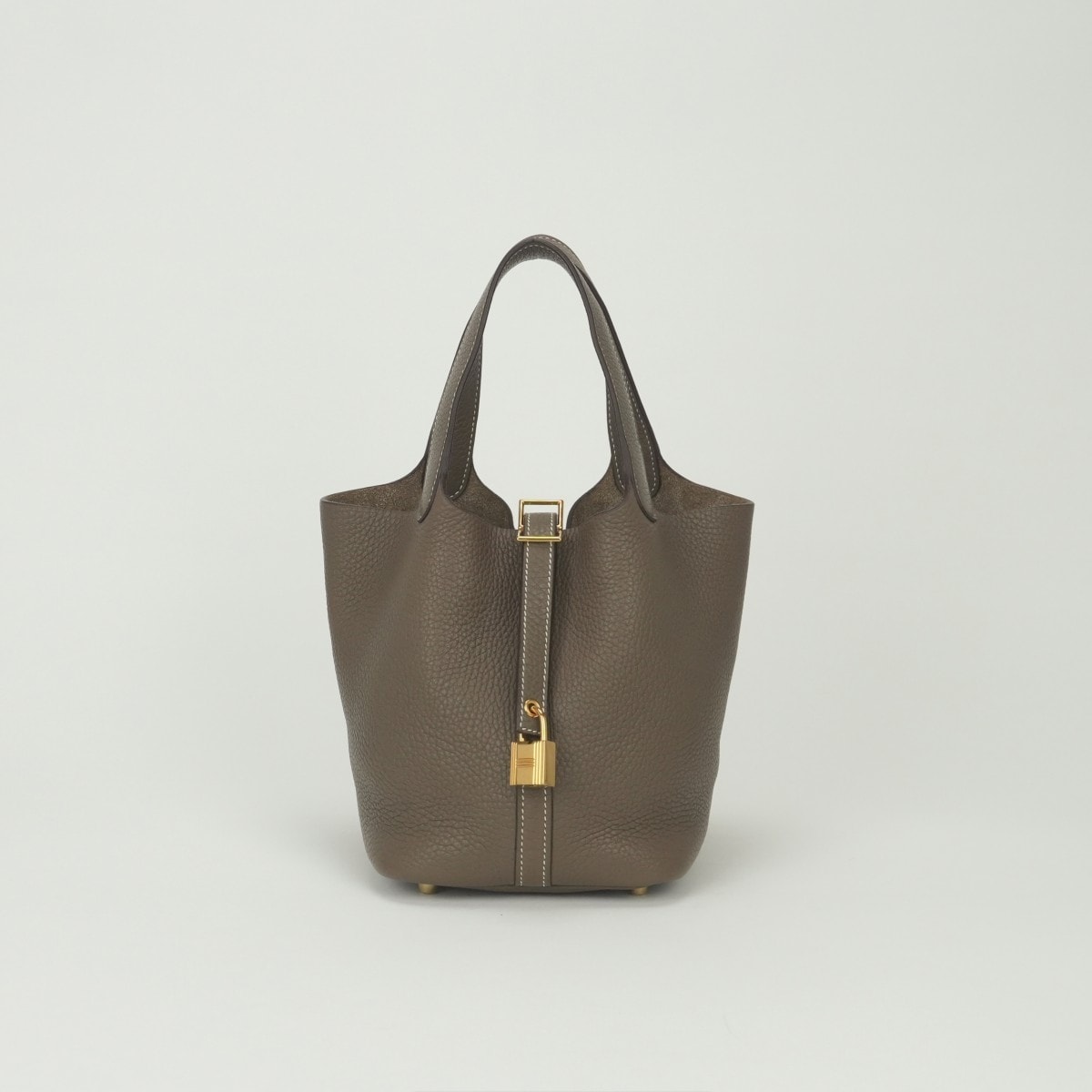 エルメス HERMES ピコタンロックPM ピコタンロック PM ピコタンロック18 バッグ トートバッグ トリヨンクレマンス エトゥープ Etoupe グレー Gray ゴールド金具 ハンドバッグ ピコタン