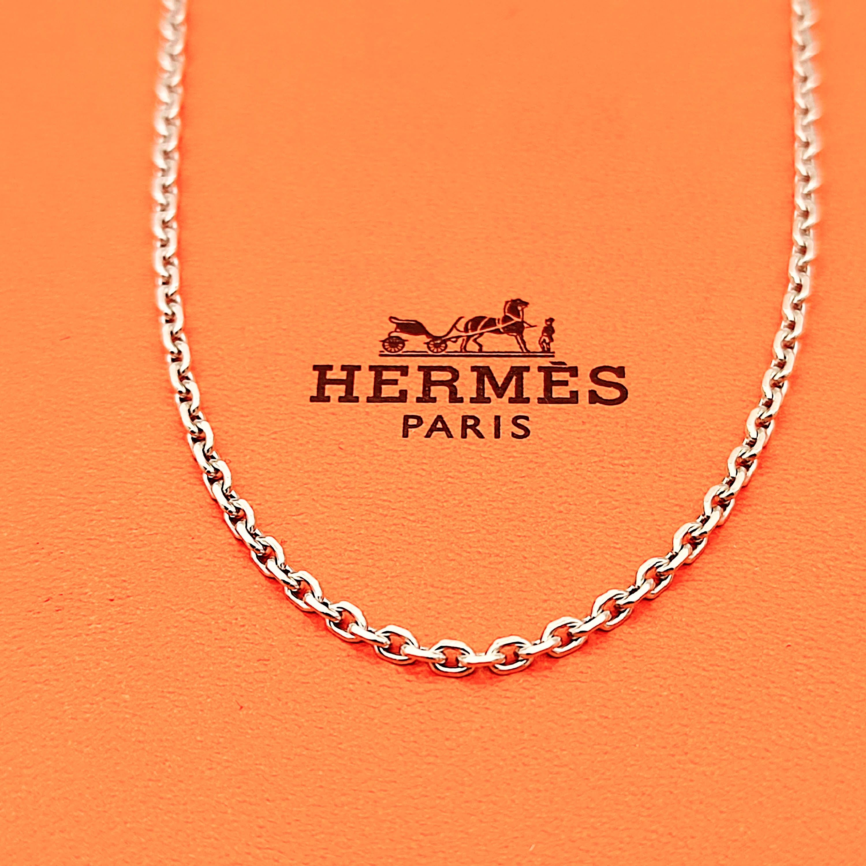 【美品】HERMES エルメス チェーンネックレス シルバー925 50cm