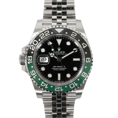 ROLEX ロレックス 腕時計 GMTマスター2 40mm ジュビリーブレス 黒 (ブラック)/グリーン ステンレススチール 126720VTNR 新品