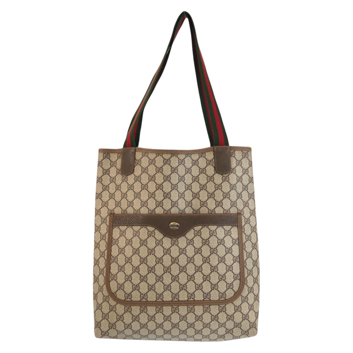 美品 GUCCI グッチ ヴィンテージ シェリーライン ベージュ ブラウン GGスプリームキャンバス トートバッグ ショルダーバッグ 603301 【中古】