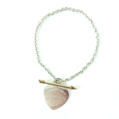美品 ティファニー ラブストラック ハート タグ ブレスレット シルバー