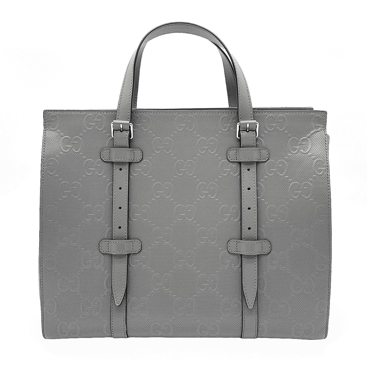 GUCCI グッチ GGエンボス パンチング トートバッグ
レザーハンドバッグ 大容量 625774 レザー キャンバス グレー メンズ
【中古】