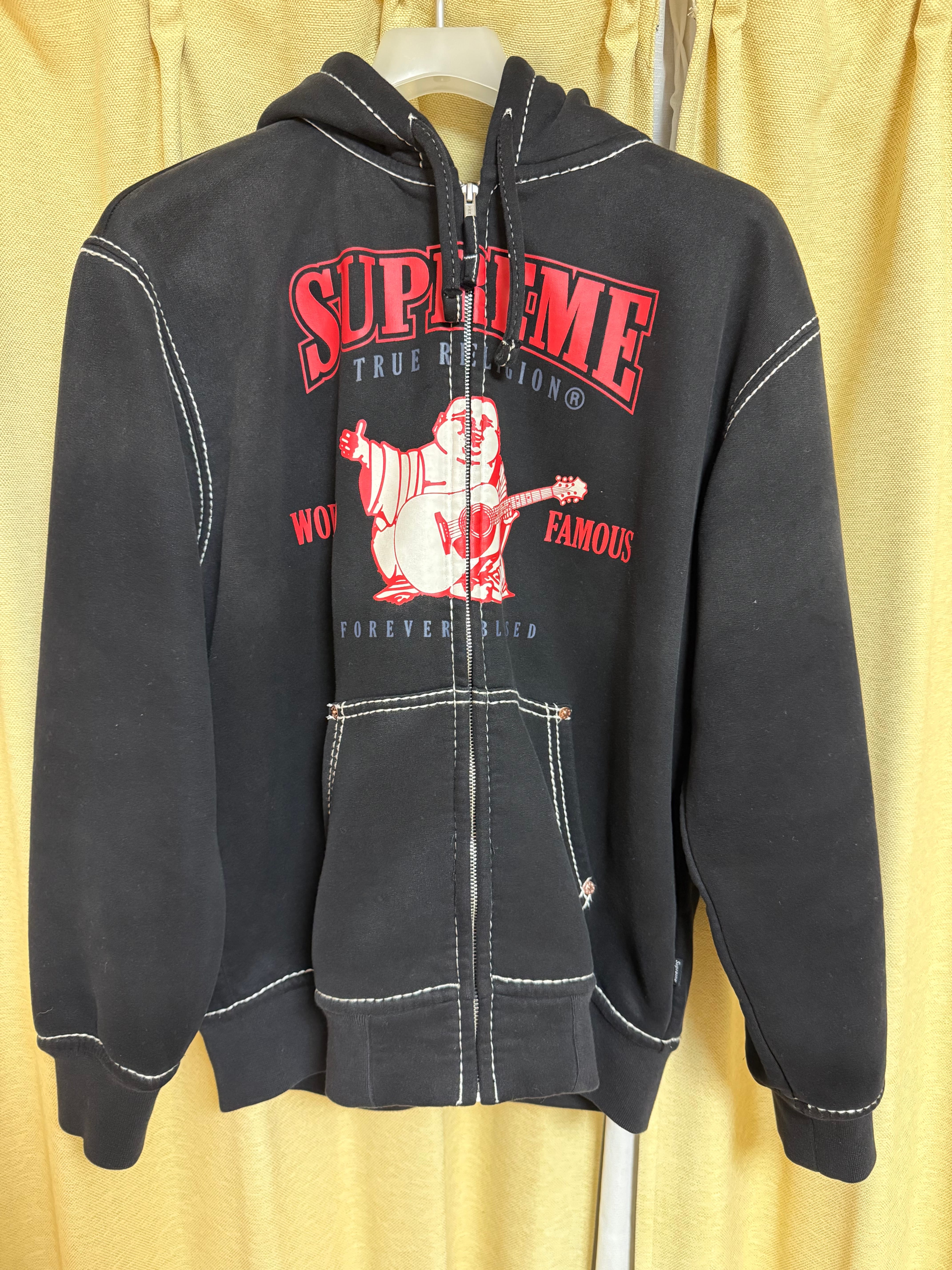 Supreme / True Religion® Zip Up Hooded Sweatshirt "Black"
