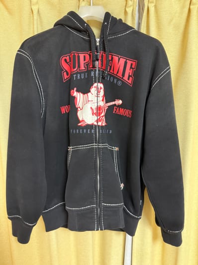 Supreme / True Religion® Zip Up Hooded Sweatshirt "Black"