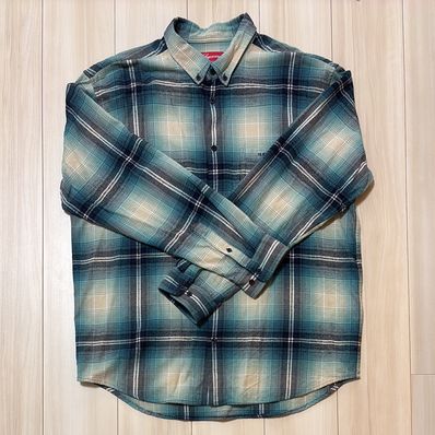 Supreme Shadow Plaid Flannel Shirt "Blue"