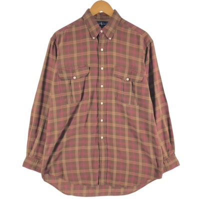 古着 ラルフローレン Ralph Lauren 長袖 ボタンダウンチェックシャツ メンズM相当/eaa528177