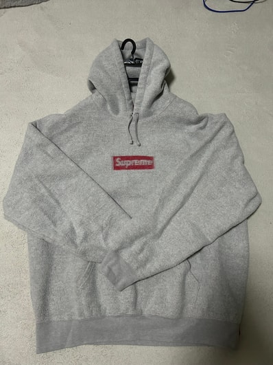 Supreme Inside Out Box Logo Hooded Sweatshirt "Heather Grey"