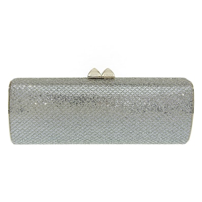 ジミーチュウ 新品同様 グリッター クラッチバッグ セカンドバッグ レディース シルバー 133CHARM