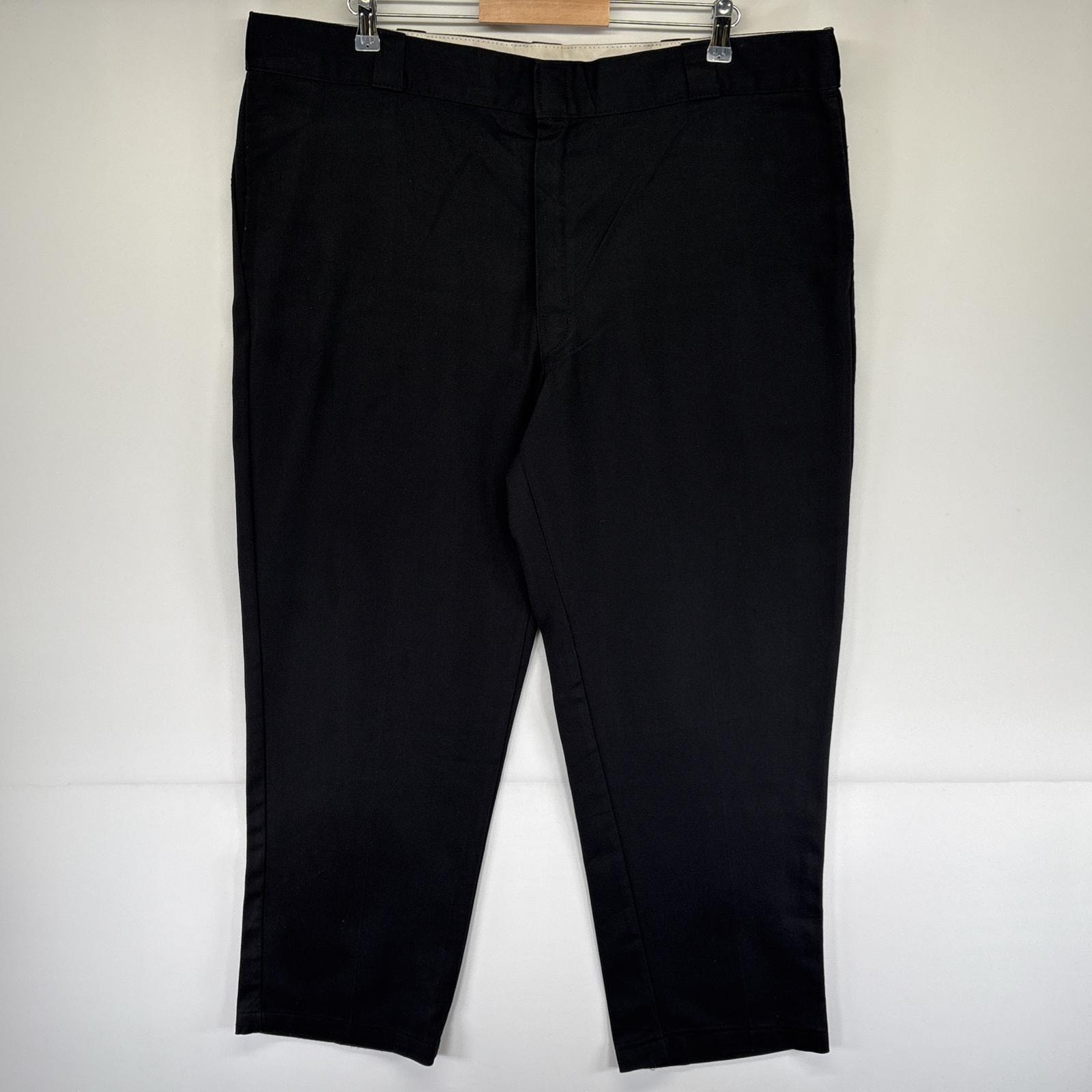 古着 ディッキーズ Dickies ワークパンツ 874 チノパン センタープレス ワンポイントロゴ オリジナルフィット  ブラック メンズ