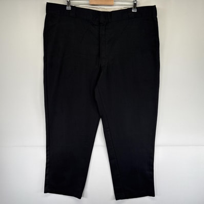 古着 ディッキーズ Dickies ワークパンツ 874 チノパン センタープレス ワンポイントロゴ オリジナルフィット ブラック メンズ
