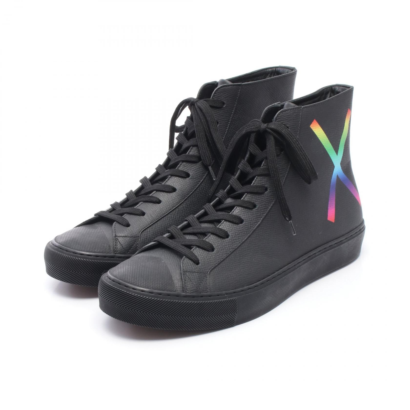 ルイ・ヴィトン LOUIS VUITTON タトゥーライン スニーカー 靴 レザー メンズ ブラック系 【中古】