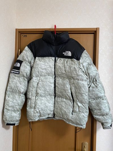 Supreme x The North Face Nuptse Jacket "White Paper Print"