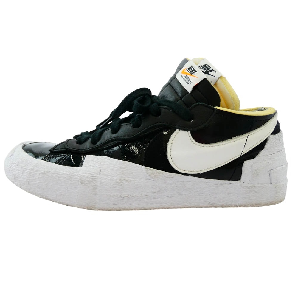 NIKE ナイキ スニーカー DM6443-001 × sacai サカイ Blazer Low Black Patent Leather ブレーザー ロー ブラックパテントレザー スニーカー ブラック系 26.5cm【中古】