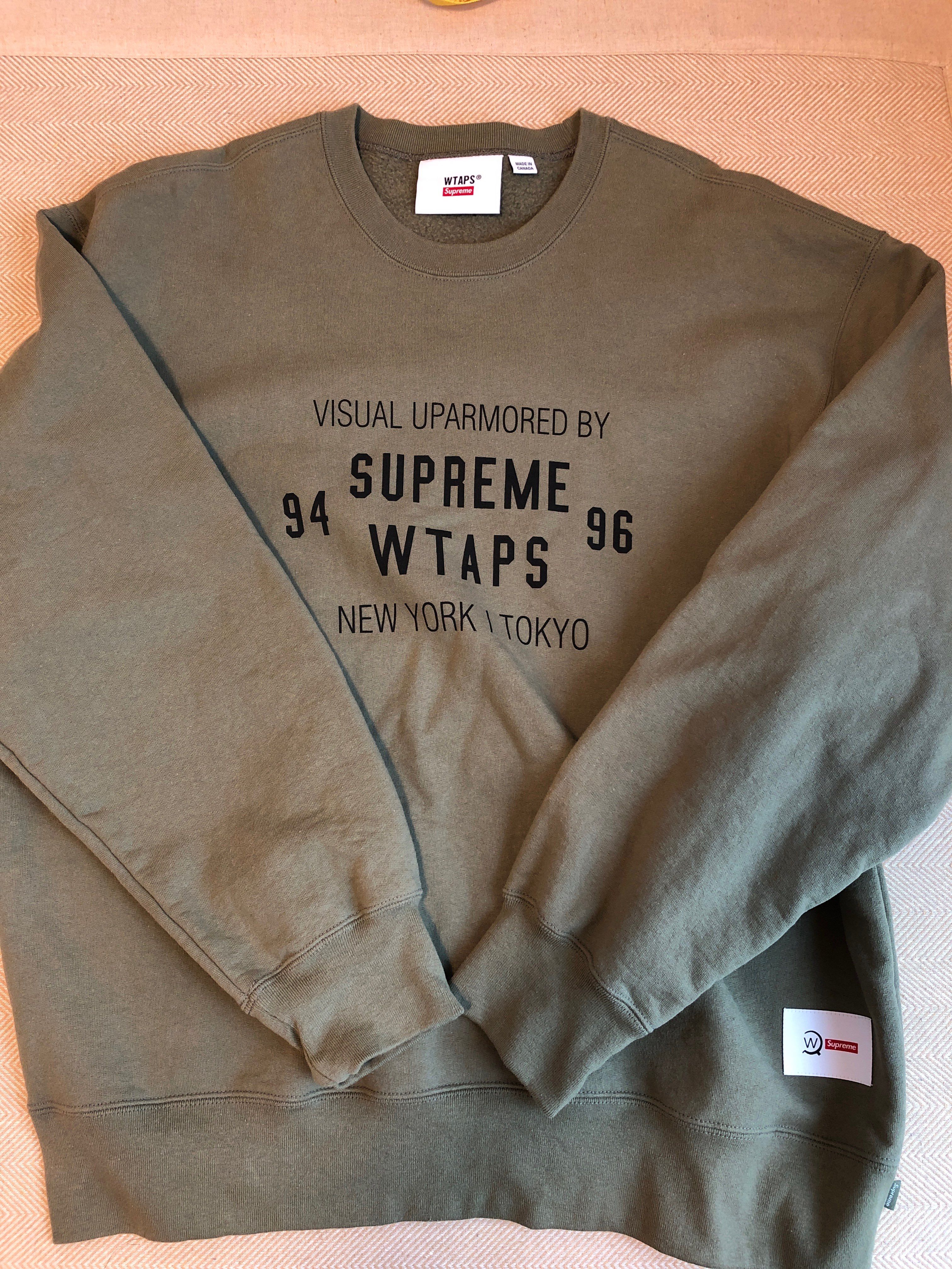 Supreme / WTAPS Crewneck "Light Olive"