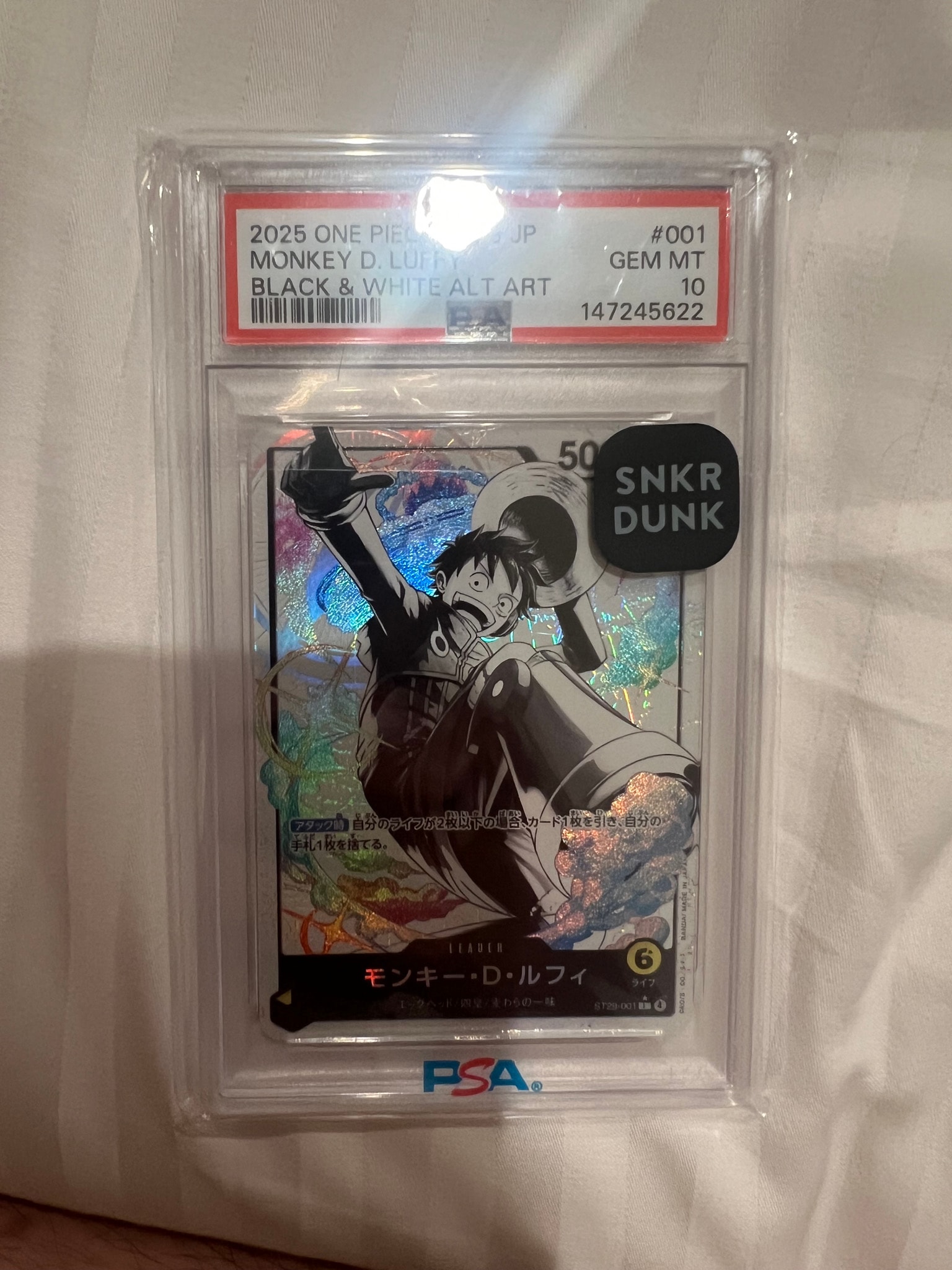 PSA10】モンキー・D・ルフィ L-P [ST29-001](スタートデッキ「エッグ