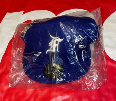 NEW ERA FEAR OF GOD ESSENTIALS 59FIFTY F LOGO WORLD SERIES Under Visor "Royal"