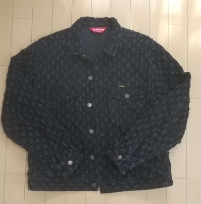Supreme Hole Punch Denim Trucker Jacket "Black"