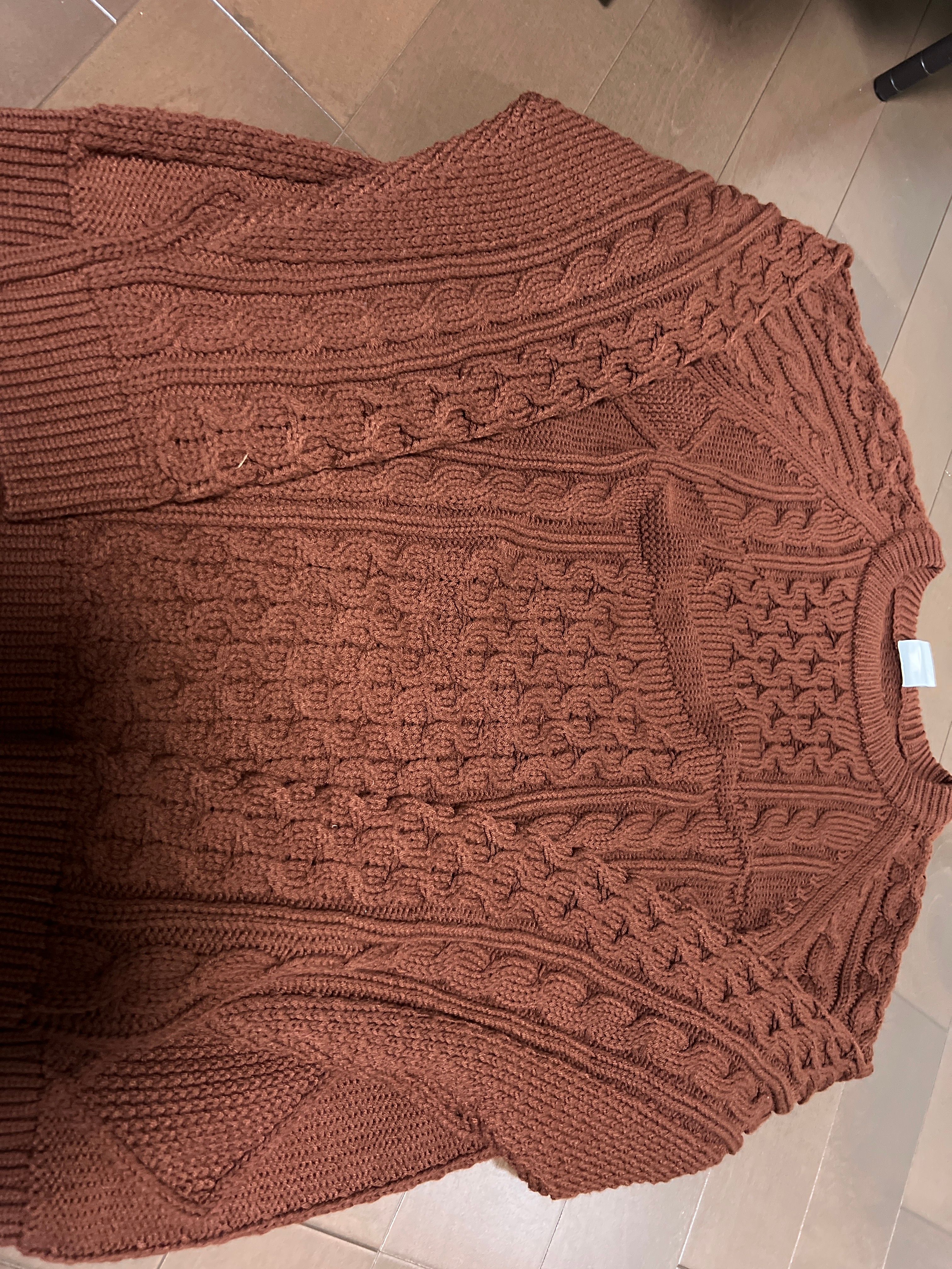 Nike M NL Cable Knit Sweater LS "Oxen Brown"