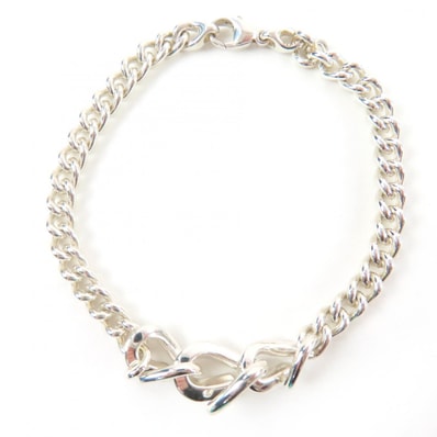 極美品 ティファニー フォージ リンク ブレスレット シルバー レディース 19