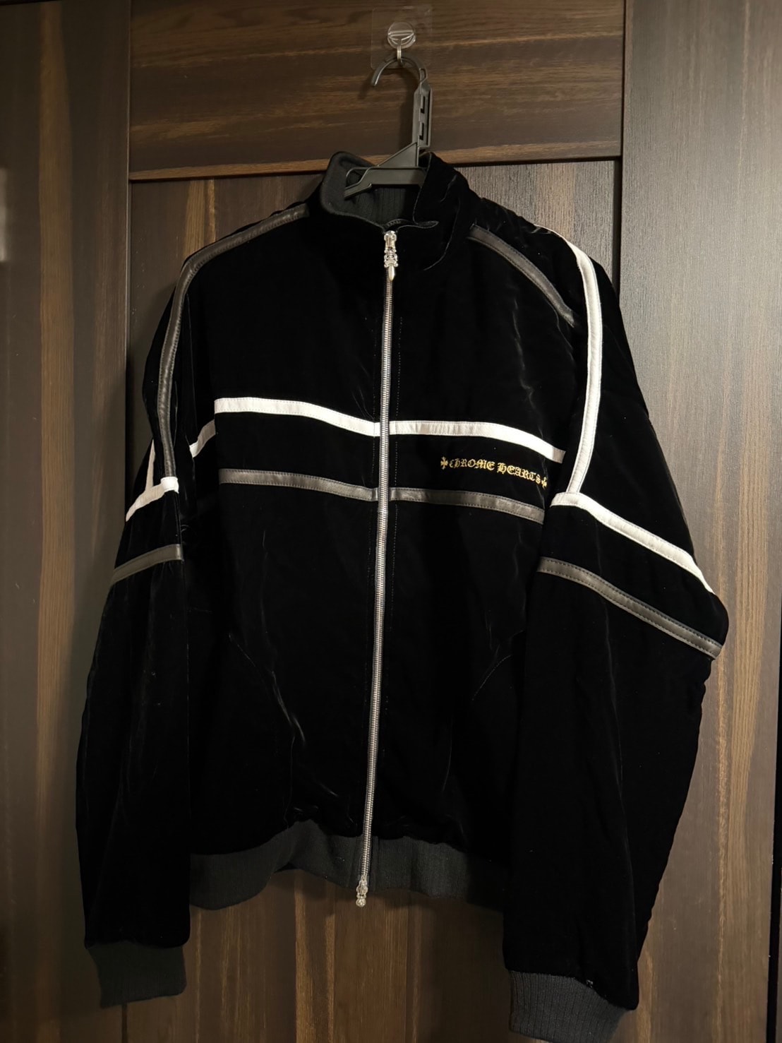 Chrome Hearts Y Not Velour Track Jacket "Black"