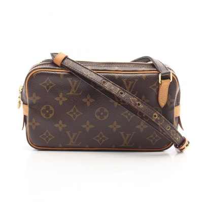 ルイ・ヴィトン LOUIS VUITTON マルリーバンドリエール ショルダーバッグ バッグ PVCコーティングキャンバス レザー モノグラム レディース ブラウン系 M51828 【中古】