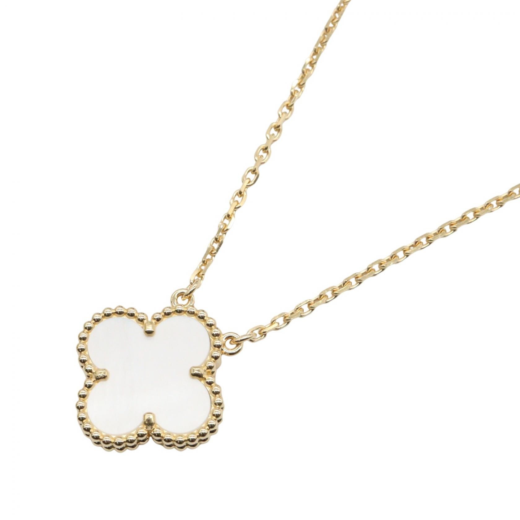ヴァンクリーフ&アーペル Van Cleef & Arpels ヴィンテージアルハンブラ ネックレス マザオブパール ネックレス ジュエリー K18(イエローゴールド) マザーオブパール レディース ゴールド系 / ホワイト系