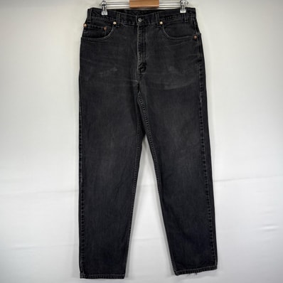 古着 00’s/00年代 リーバイス Levi's USA製 デニム パンツ 550 Gパン テーパード バギー フェード W36×L34 ブラック系 メンズ