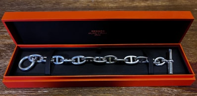 Hermes Chaine D'ancre TGM Bracelet "Silver"
