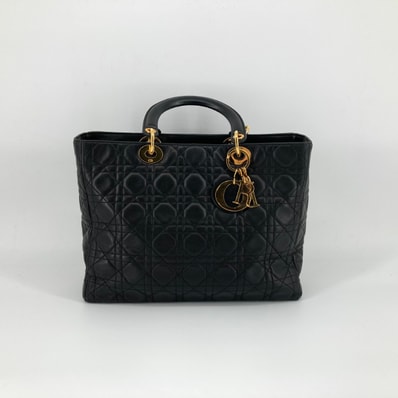 Christian Dior(クリスチャンディオール) レディ ディオール グランサイズ トートバッグ ブラック