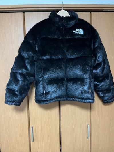 Supreme x The North Face Faux Fur Nuptse Jacket "Black"