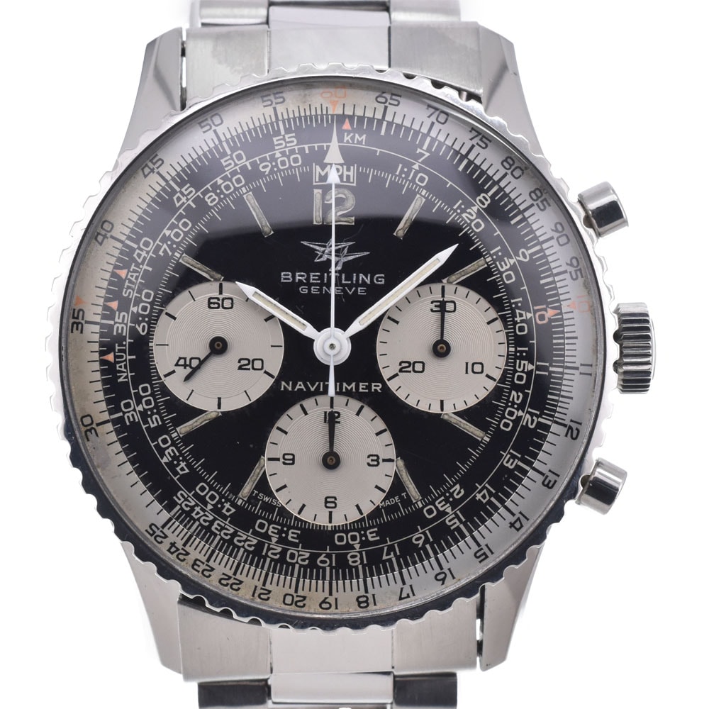 ブライトリング BREITLING Ref.806 ヴィンテージ ナビタイマー セカンド Cal.ヴィーナス 178 ブラック 手巻き メンズ 良品 腕時計 Z#150167