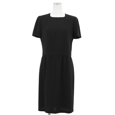 【美品】CHANEL シャネル ヴィンテージ ワンピース 98P P10330 COCOマーク チャーム パネルライン ウエスト切替 バックファスナー ウール100% ショートスリーブ 半袖 ドレス レディース サイズ 40 ブラック 黒 フランス製